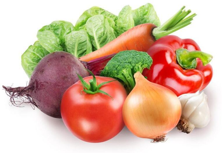 Zelenina pro menu druhého dne diety 6 okvětních lístků