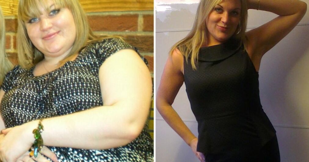fotky před a po líné dietě